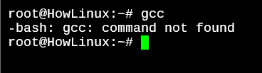 GCC Not Installed Output