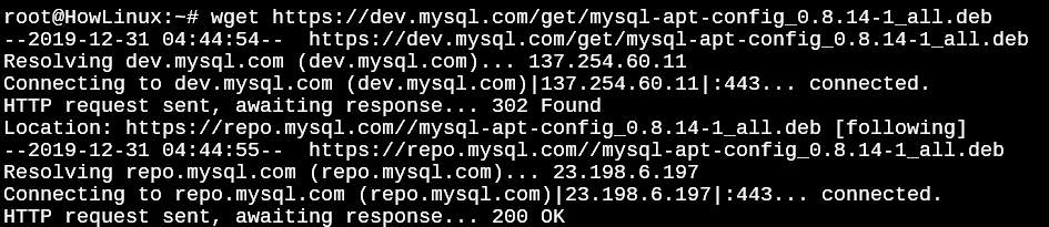 Wget Mysql Package