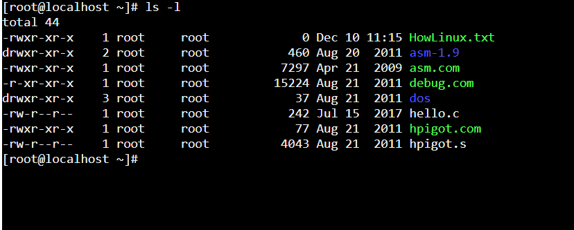 Detailed File List Using Ls Command