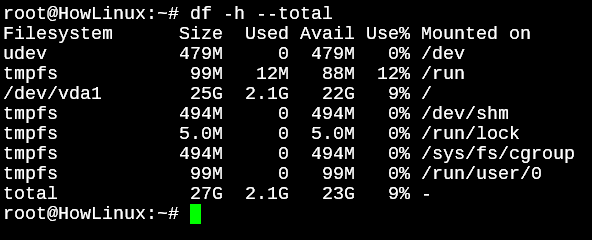 Df Total File Usage