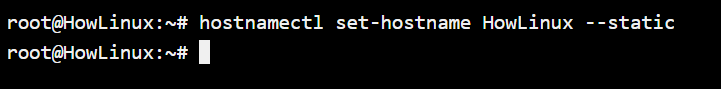 Hostnamectl Command