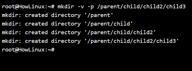 Mkdir Verbose Multiple Directories 1