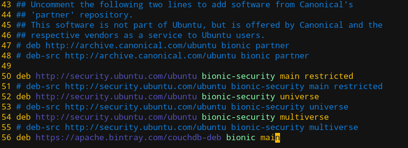Couchdb Ubuntu Add Source List