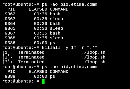 Killall Y With Regex Matching