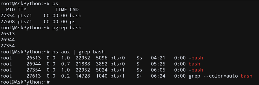 Pgrep Command Linux Example