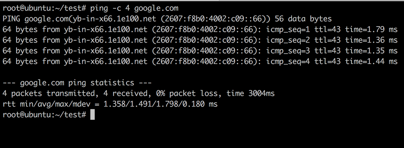 Ping Count Example