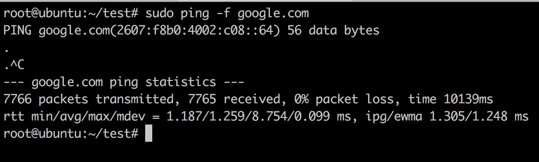 Ping Flooding Example