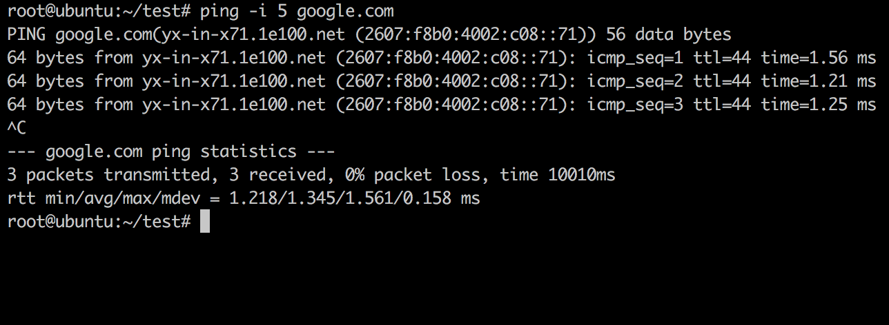 Ping Interval Example