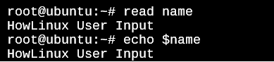 Reading Variables In Shell Script