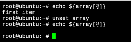 Unset Complete Array