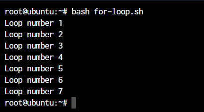 For Loop In Shell Scripts