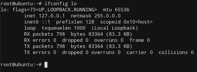 Ifconfig Display Interface