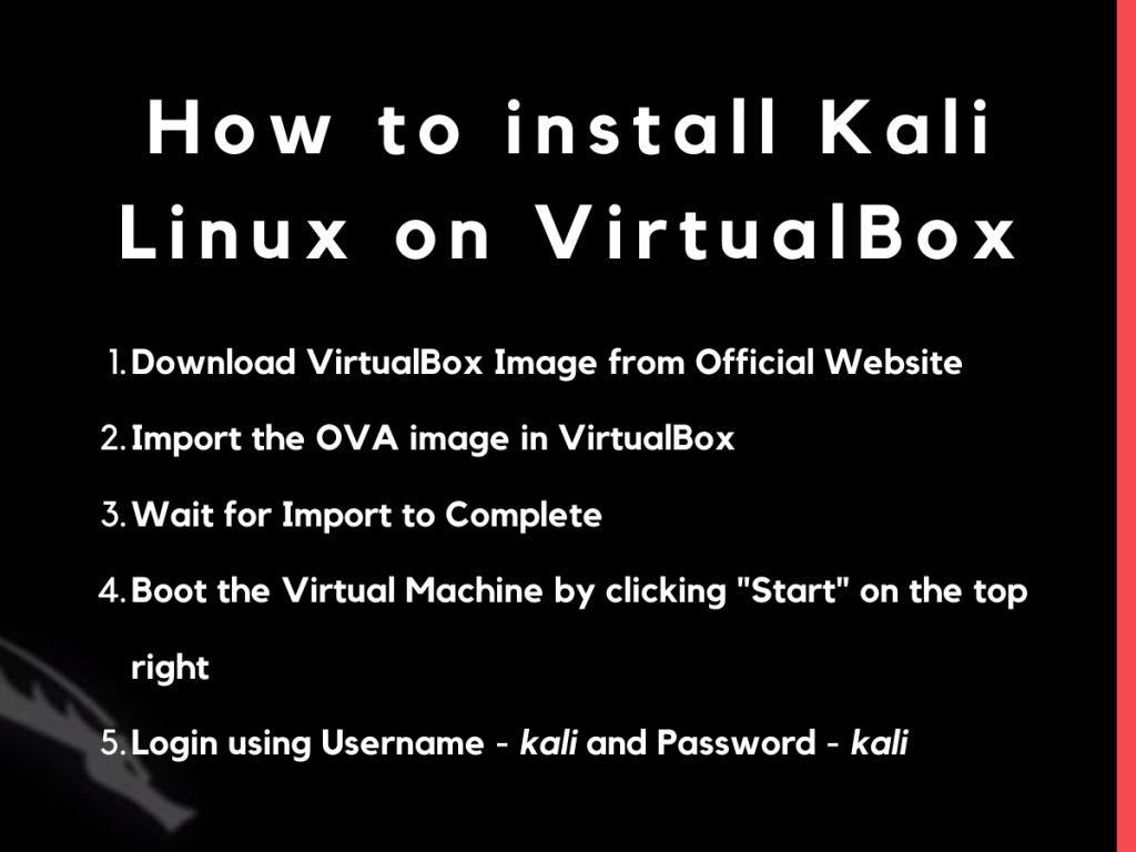 How To Install Kali Linux On VirtualBox