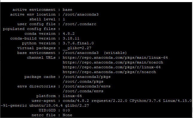 Conda Info Step6