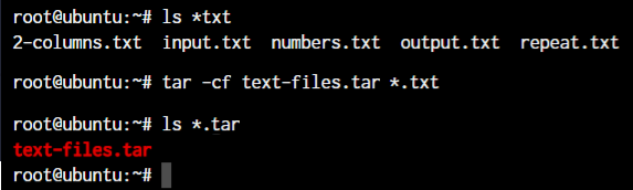 Creating Tar File