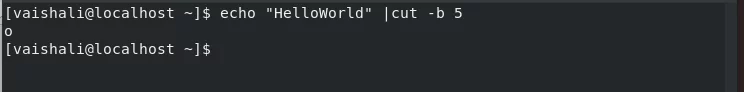 Cut command in Linux echo