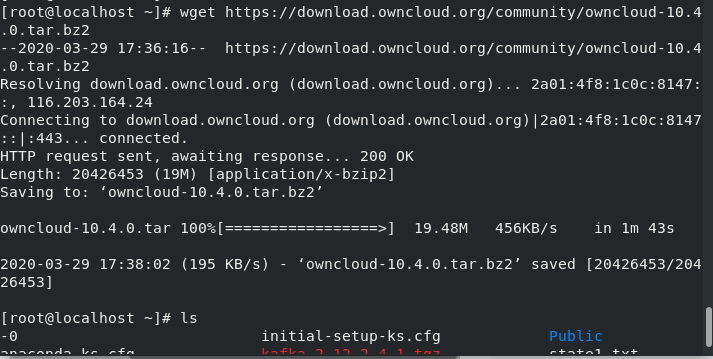 Download Ownclous Through Wget Step7