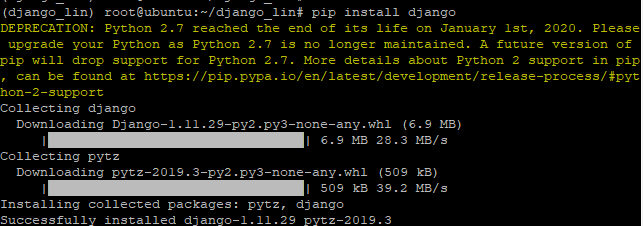 Install Django Step7