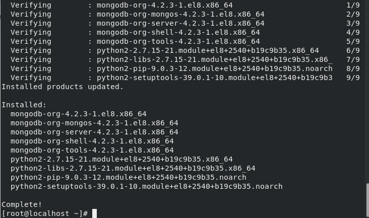 Install Mongodb Output Step5