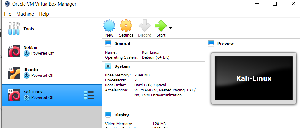 Kali Linux Installed On Vbox