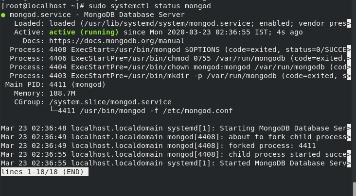 Mongod Status Afterrestart Step 10