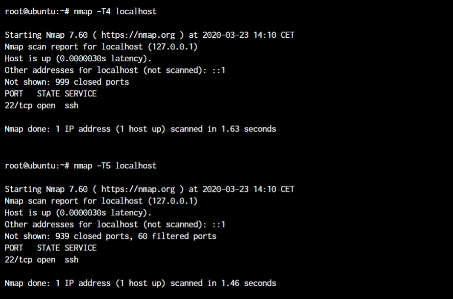 Nmap Timing Scan