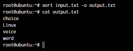 Sort Output File