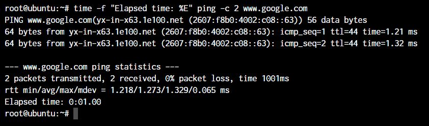 Time Command Formatting