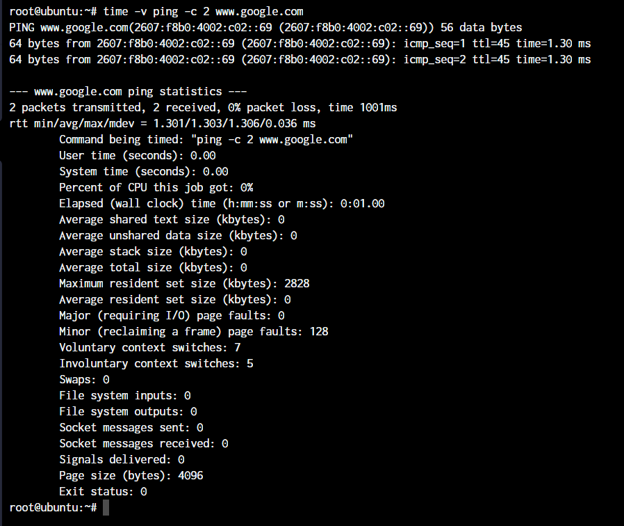 Linux time command in Linux