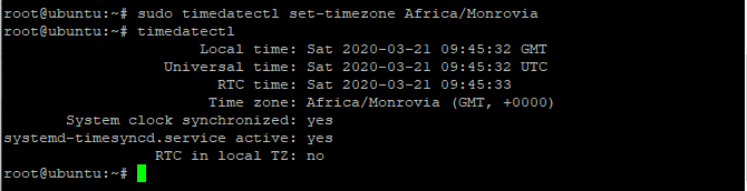 Timezone Change Example2