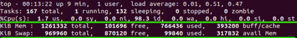 Top Command Summary Memory Region