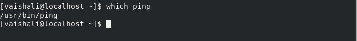 Linux which command ping 
