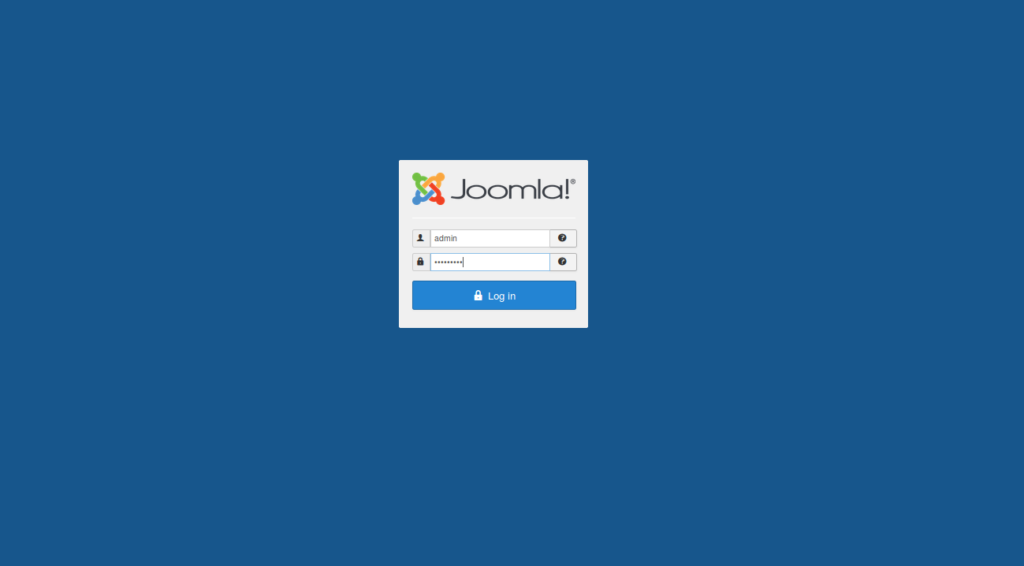 Joomla Login Page