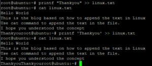 How to append text to the end of a file in Linux - LinuxForDevices