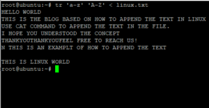 How to append text to the end of a file in Linux - LinuxForDevices