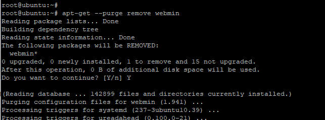 Remove Webmin