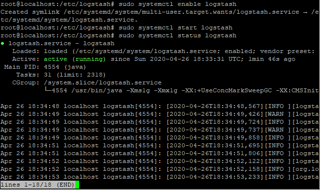 Status Of Logstash