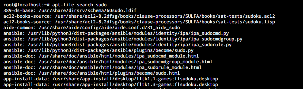 Apt File Search Sudo 1