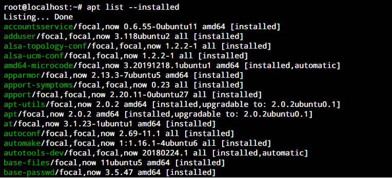 Apt List Installed