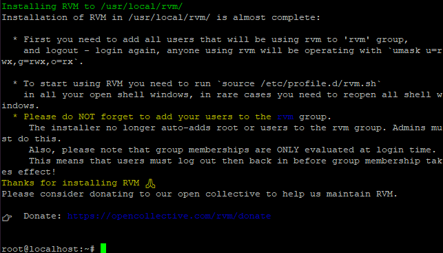 Install Rvm