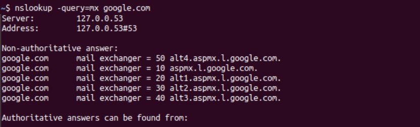 Nslookup Mailservers