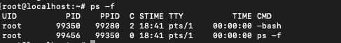 ps -f command