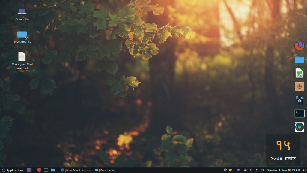 Cinnamon Desktop Mint