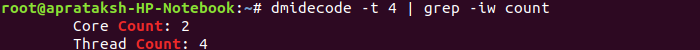 Dmidecode Core Count