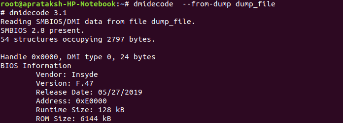 Dmidecode From Dump