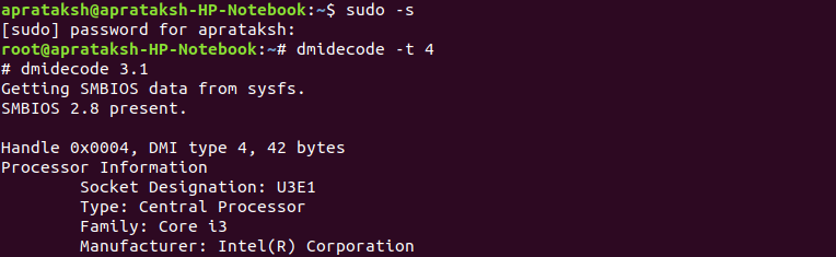Dmidecode Type Example