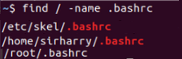 Find Bashrc