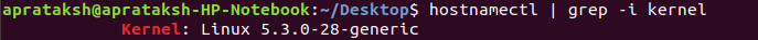 Hostnamectl Kernel Version