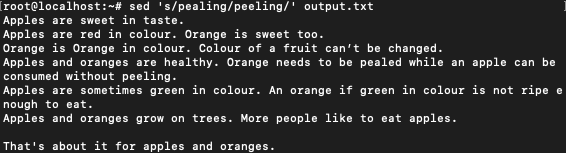 Pealing to peeling