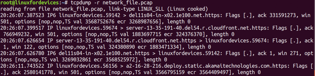 Tcpdump Read File